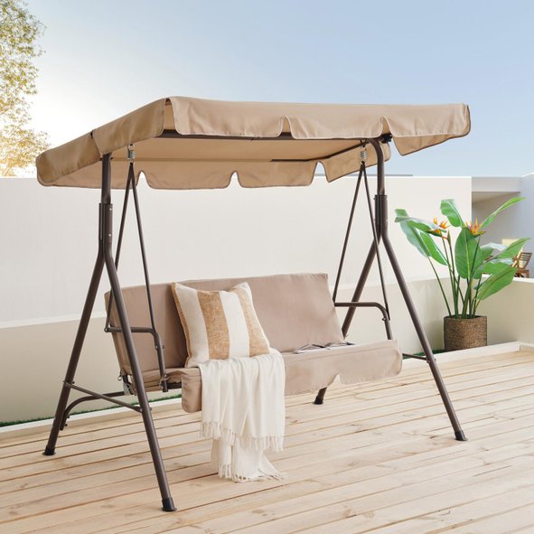 Wooden 3 seater swing best sale